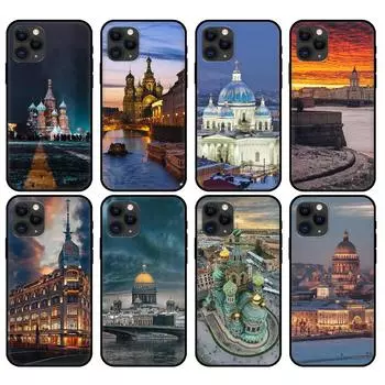 Черный чехол из ТПУ для iPhone 5 5S SE 2020 6 6S 7 8 Plus X 10 XR XS 11 12 Mini Pro MAX задняя часть Россия Москва Санкт-Петербург iphone 5 5S SE