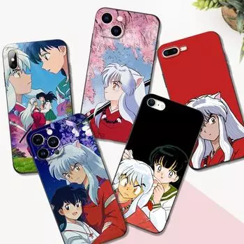 Черный чехол из ТПУ для iPhone 5 5s se 2020 6 6s 7 8 plus x 10 XR XS 11 12 13 mini pro MAX задняя крышка yashahime Inuyasha iphone 12pro MAX