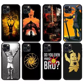 Черный чехол из ТПУ для iPhone 5 5s se 2020 6 6s 7 8 plus x 10 XR XS 11 12 mini pro MAX задняя крышка Praise the Sun Dark Souls iphone 5 5S SE