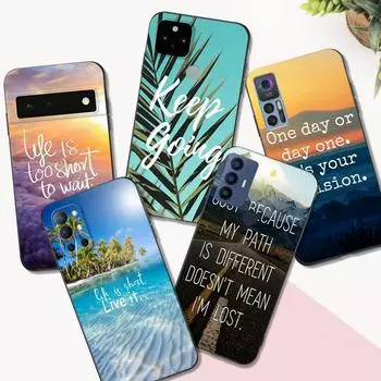 Черный чехол из ТПУ для oneplus 8 pro 8t 9 9R Nord 2 ce N10 N100 N200 4G 5G Life Phrase Quotes ONEPLUS 8 5G