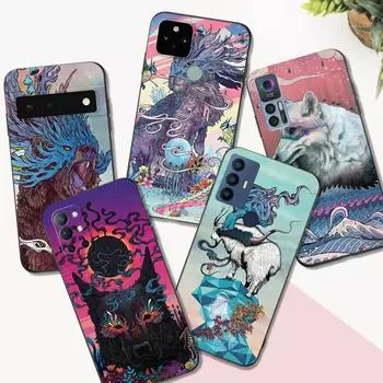 Черный чехол из ТПУ для oneplus 8 pro 8t 9 9R Nord 2 ce N10 N100 N200 4G 5G Shanhaijing иллюстрация ONEPLUS 8 5G