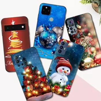 Черный чехол из ТПУ для oneplus 8 pro 8t 9 9R Nord 2 ce N10 N100 N200 4G 5G Рождественская елка с зимним светом ONEPLUS 9R