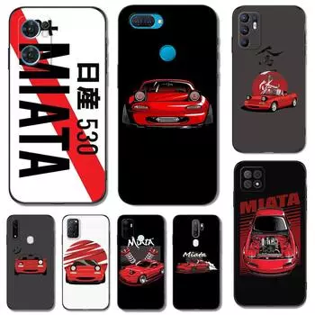 Черный чехол из ТПУ для OPPO A32 A33 A53 A53S A54 A55 A73 A74 A76 A77 A91 A94 A95 A93S A92S 4G 5G Miata Mx5 Na OPPO A94 4G