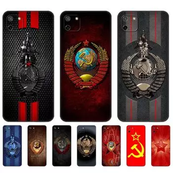 Черный чехол из ТПУ для OPPO Realme 8i C25 C25S C11 2020 2021 C20 C21 C21Y C25Y задняя крышка Винтаж СССР CCCP Realme C11 2020