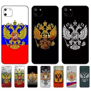 Черный чехол из ТПУ для OPPO Realme 8i C25 C25S C11 2020 2021 C20 C21 C21Y C25Y задняя крышка с флагом Российской Федерации в стиле ретро Realme C11 2020