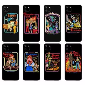 Черный чехол из ТПУ для OPPO Realme C11, чехол для Realme C 11 RealmeC11, задняя крышка RMX2185, забавный чехол на Хэллоуин, давайте вызовем демонов Realme C11 2020