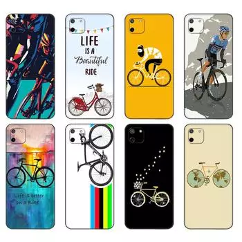 Черный чехол из ТПУ для OPPO Realme C11, чехол для Realme C 11 RealmeC11, задняя крышка RMX2185, бампер, велосипедный велосипед, искусство Realme C11 2020