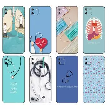 Черный чехол из ТПУ для OPPO Realme C11 2020 2021 C20 C21 C21Y C25Y задняя крышка медсестра медицинская медицина Realme C21