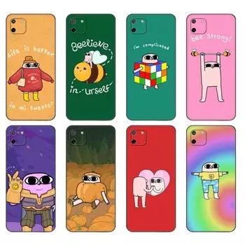 Черный чехол из ТПУ для OPPO Realme C11, чехол для Realme C 11 RealmeC11, задняя крышка RMX2185, чехол-бампер, мультяшный ketnipz, красочный милый Realme C11 2020