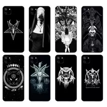 Черный чехол из ТПУ для OPPO Realme C11 2020 2021 C20 C21 C21Y C25Y задняя крышка пентаграмма 666 демонический сатанинский Realme C21