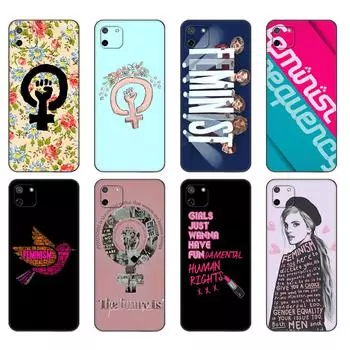 Черный чехол из ТПУ для OPPO Realme C11 2020 2021 C20 C21 C21Y C25Y задняя крышка феминистский феминизм Realme C20