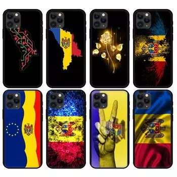 Черный чехол из ТПУ для OPPO Realme C11, чехол для Realme C 11 RealmeC11, задняя крышка RMX2185, бампер, флаг Молдовы Realme C11 2020