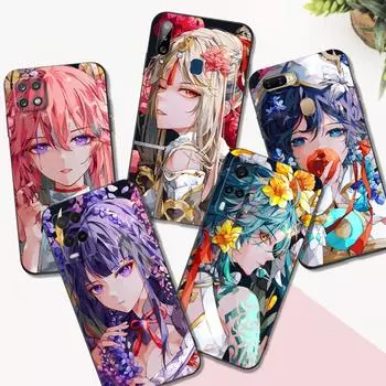 Черный чехол из ТПУ для OPPO Reno 6 5 3 4 4Z 4F SE 5F 5Z PRO PLUS lite 6 6z 4G 5G Genshin impact OPPO Reno 4F