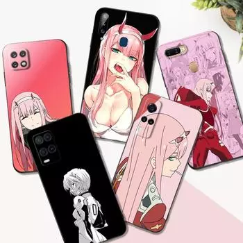 Черный чехол из ТПУ для OPPO Reno 7 7Z 8 Lite 4G 5G PRO F11 F17 F15 F19 F19S F21 Zero Two Darling in the FranXX Anime Reno 7 Lite 5G