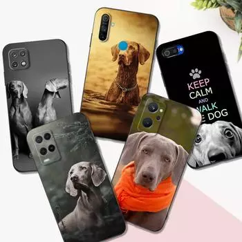 Черный чехол из ТПУ для Realme 7i 8i 9 Pro Plus 9i C12 GT Neo2 Narzo 20 30A 50A 50i weimaraner Realme 9 Pro Plus