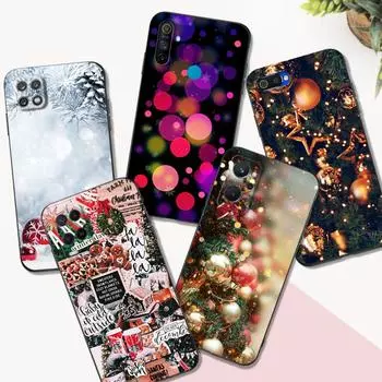 Черный чехол из ТПУ для Realme 9 Pro Plus 9i GT Neo2 Narzo 10A 20A 20 30 30A 50A 50i 4G 5G зима для девочек, Рождество Realme Narzo
