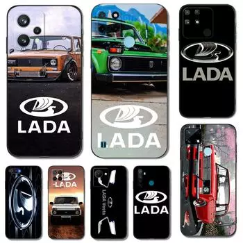 Черный чехол из ТПУ для Realme C2 C3 C12 C15 C35 C30 C31 C20 C21 C21Y C25 C25Y C25S C11 2021 2020 Russian National LADA Realme Q5 5G