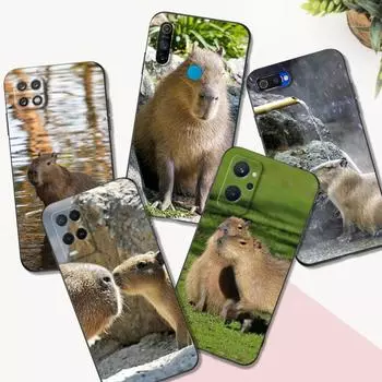 Черный чехол из ТПУ для Realme C3 C35 C20 C21 C21Y C25 C25Y C25S C11 2021 2020 чехол Capybara Realme C25Y
