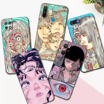 Черный чехол из ТПУ для Realme Q5 X XT X2 X3 Superzoom X50 V13 Q3i X7 PRO Ultra GT master edition shintaro kago horror cartoon Realme X