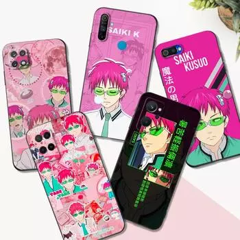 Черный чехол из ТПУ для Realme Q5 X XT X2 X3 Superzoom X50 V13 Q3i X7 PRO Ultra GT master edition обои saiki kusuo Realme X7 pro ultra