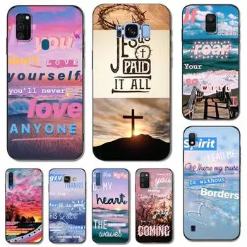 Черный чехол из ТПУ для Samsung Galaxy A3 A5 A7 2016 2017 2018 чехол Христианская мудрость Иисуса Samsung A7 2018