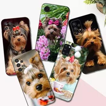 Черный чехол из ТПУ для Samsung Galaxy M53 M13 M62 A12 A22 A22S A32 A42 A52 A52S A72 4g 5g A20S йоркширский терьер собака Samsung A22S