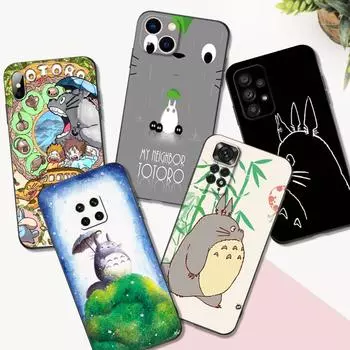 Черный чехол из ТПУ для Samsung Galaxy A03 Core A03S A13 A23 LTE A33 A53 A73 F23 M12 M22 M23 M32 4G M52 5G Мой сосед Тоторо Samsung A03 Core