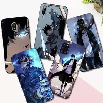 Черный чехол из ТПУ для Samsung Galaxy A6 A8 A9 2018 plus solo leveling Sung-Jin-Woo Samsung A9 2018
