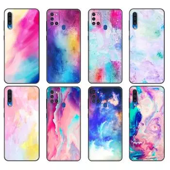 Черный чехол из ТПУ для Samsung Galaxy A50 50S A30S A10 A01 A11 A21S A31 A41 A51 A71 M21 M30S S10LITE НОВЫЙ дизайн красивая акварель Samsung A01