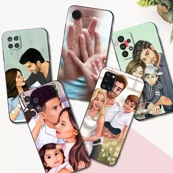 Черный чехол из ТПУ для Samsung Galaxy M53 M13 M62 A12 A22 A22S A32 A42 A52 A52S A72 4g 5g A20S для мамы, папы, ребенка, семьи Samsung A32 5G