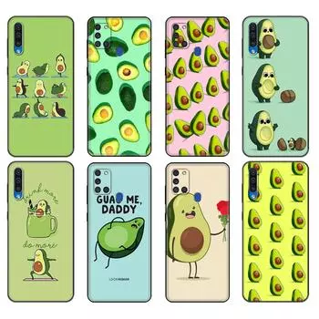 Черный чехол из ТПУ для Samsung Galaxy A50 50S A30S A10 A01 A11 A21S A31 A41 A51 A71 M21 M30S S10 LITE Чехол Зеленый авокадо Samsung A01
