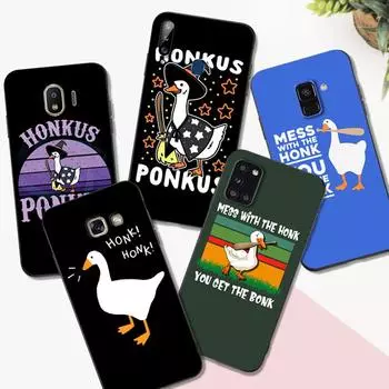 Черный чехол из ТПУ для Samsung Galaxy A50 50S A30S A10 A01 A11 A21S A31 A41 A51 A71 Чехол без названия Форма гуся утки Samsung A01