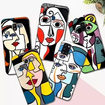 Черный чехол из ТПУ для Samsung Galaxy A3 A5 A7 2016 2017 2018 чехол Пикассо абстрактная живопись Samsung A3 2017