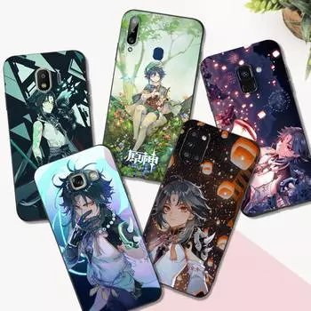 Черный чехол из ТПУ для Samsung Galaxy A3 A5 A7 2016 2017 2018 чехол Impact Xiao Genshin Samsung A7 2016