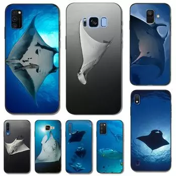 Черный чехол из ТПУ для Samsung Galaxy A3 A5 A7 2016 2017 2018 чехол с изображением животного ската Samsung A3 2016