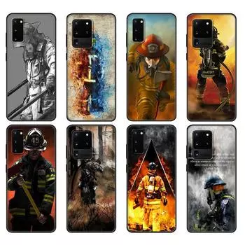 Черный чехол из ТПУ для Samsung Galaxy S20/S20 PLUS/S20 ultra/S20+/S20FE задняя крышка Firefighter Heroes Fireman Samsung S20