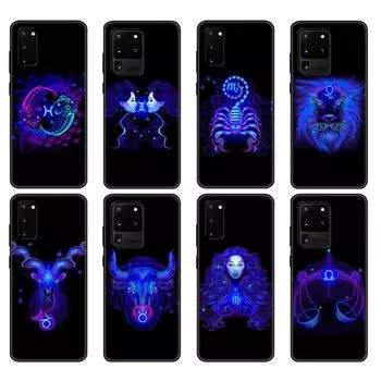 Черный чехол из ТПУ для Samsung Galaxy S20 /S20 PLUS/S20 ultra/S20+ /S20FE задняя крышка Знаки зодиака Samsung S20
