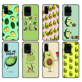 Черный чехол из ТПУ для Samsung Galaxy S20 /S20 PLUS/S20 ultra/S20+ /S20FE задняя крышка Зеленый авокадо Samsung S20
