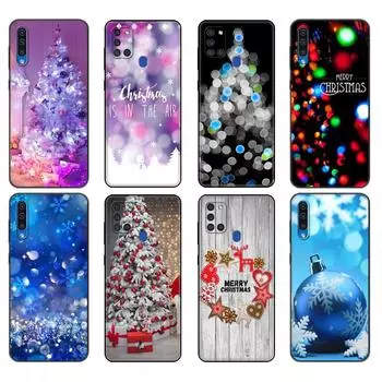Черный чехол из ТПУ для Samsung Galaxy A50 50S A30S A10 A01 A11 A21S A31 A41 A51 A71 M21 M30S S10 LITE Чехол на Рождество и Новый год Samsung A01