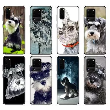 Черный чехол из ТПУ для Samsung Galaxy S20/S20 PLUS/S20 ultra/S20+/S20FE задняя крышка Цвергшнауцер собака арт Samsung S20