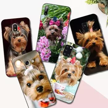 Черный чехол из ТПУ для Samsung Galaxy S6 s7 s8 s9 plus задняя крышка йоркширский терьер собака Samsung S6 edge