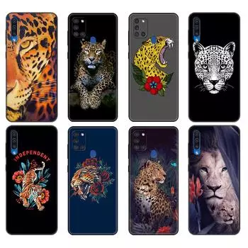 Черный чехол из ТПУ для Samsung Galaxy S20/S20 PLUS/S20 ultra/S20+/S20FE задняя крышка Тигр с леопардовым принтом Пантера Samsung S20