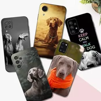 Черный чехол из ТПУ для Samsung Galaxy S22 S20 S21 FE PLUS ultra+S10 E lite задняя крышка weimaraner Samsung S20 FE
