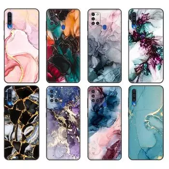 Черный чехол из ТПУ для Samsung Galaxy A50 50S A30S A10 A01 A11 A21S A31 A41 A51 A71 M21 M30S S10 LITE Чехол с текстурой мраморного камня Samsung A01