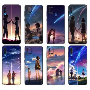 Черный чехол из ТПУ для Samsung Galaxy A50 50S A30S A10 A01 A11 A21S A31 A41 A51 A71 M21 M30S S10 LITE с вашим именем Samsung A01