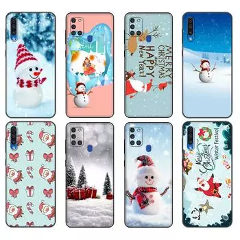 Черный чехол из ТПУ для Samsung Galaxy A50 50S A30S A10 A01 A11 A21S A31 A41 A51 A71 M21 M30S S10 LITE чехол милый рождественский Samsung A01