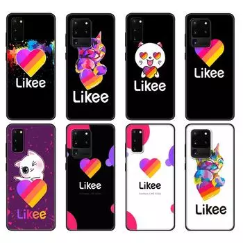 Черный чехол из ТПУ для Samsung Galaxy S20/S20 PLUS/S20 ultra/S20+/S20FE задняя крышка Likee Забавный кот медведь любовь сердце Samsung S20