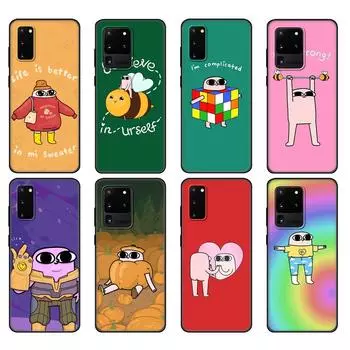 Черный чехол из ТПУ для Samsung Galaxy S20/S20 PLUS/S20 ultra/S20+/S20FE задняя крышка с рисунком ketnipz красочный милый Samsung S20