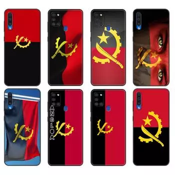 Черный чехол из ТПУ для Samsung Galaxy A50 50S A30S A10 A01 A11 A21S A31 A41 A51 A71 M21 M30S S10 LITE Чехол с флагом Анголы Samsung M30S