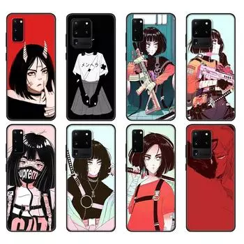 Черный чехол из ТПУ для Samsung Galaxy S20 /S20 PLUS/S20 ultra/S20+ /S20FE задняя крышка Girl Vinne Art Samsung S20